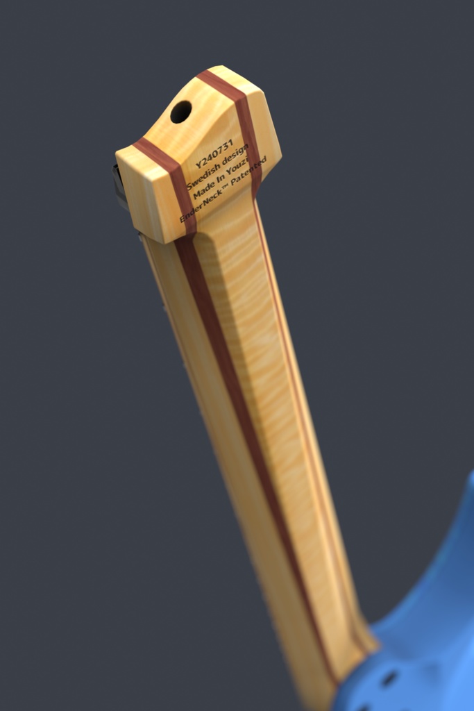 (無料)3Dモデル「6弦ヘッドレスギター .str-type*」