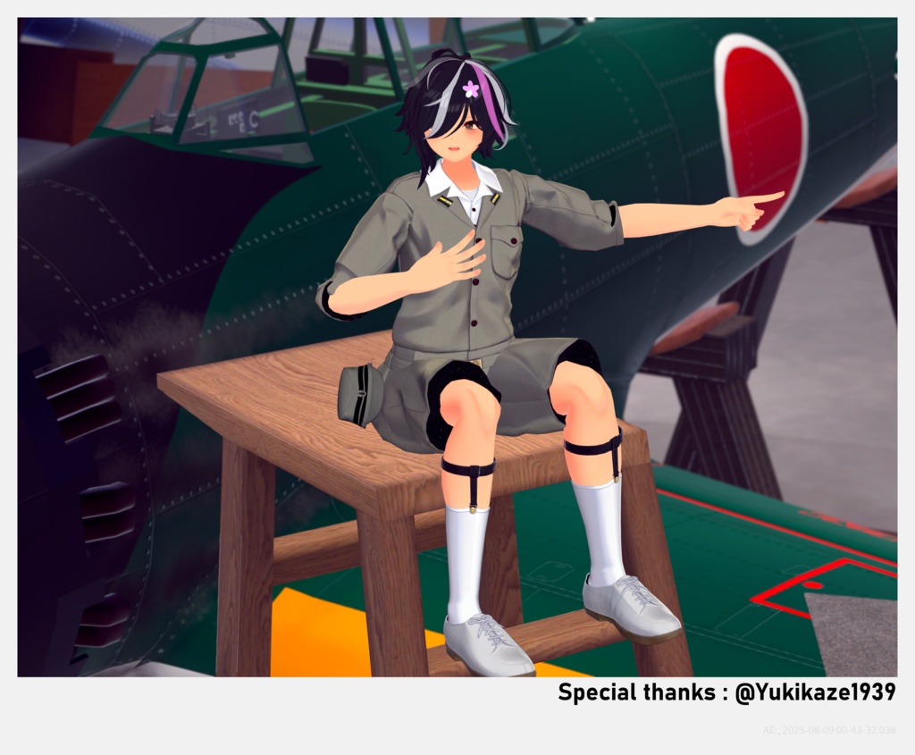 3D衣装「海軍士官風防暑服:NavySummer」【狐雪対応/MA】