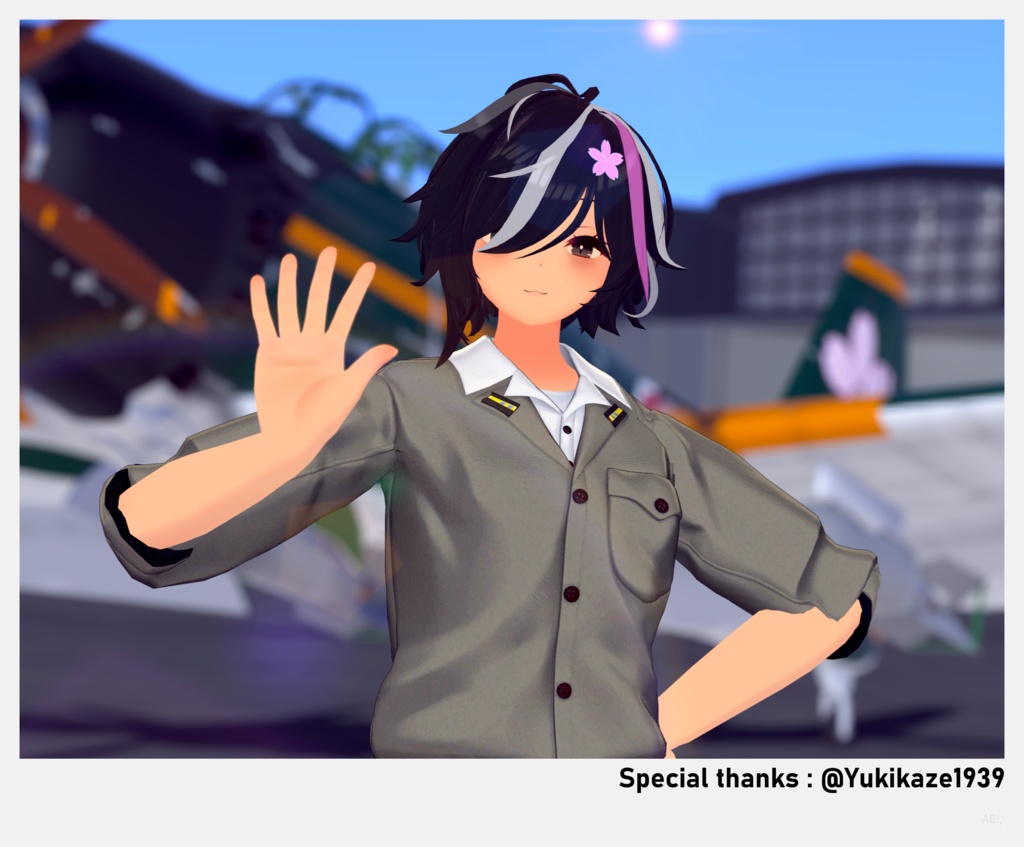 3D衣装「海軍士官風防暑服:NavySummer」【狐雪対応/MA】