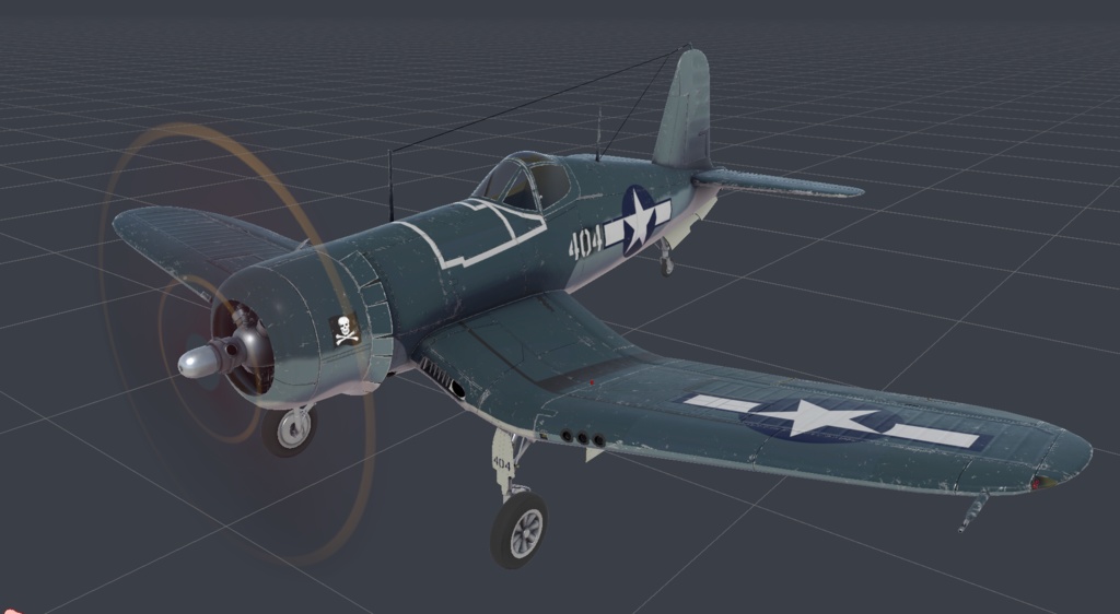 (無料)3Dモデル「ユビークル用 F4U-1A "コルセア"」