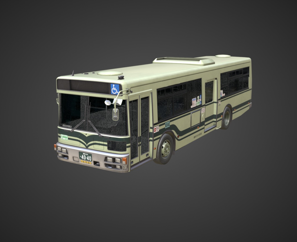 (CC-BY)3Dモデル「バス(M尺)」