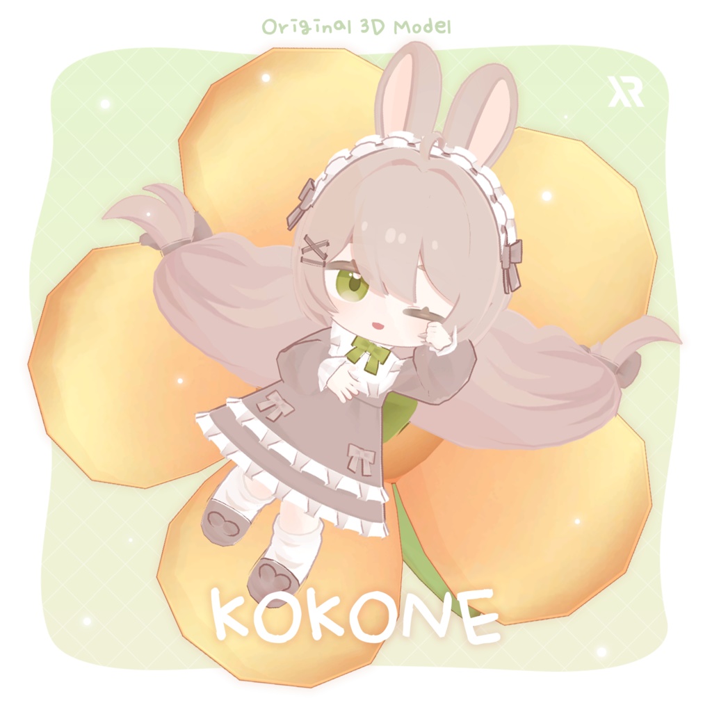 オリジナル3Dモデル「ここね - Kokone」ver1.0.1