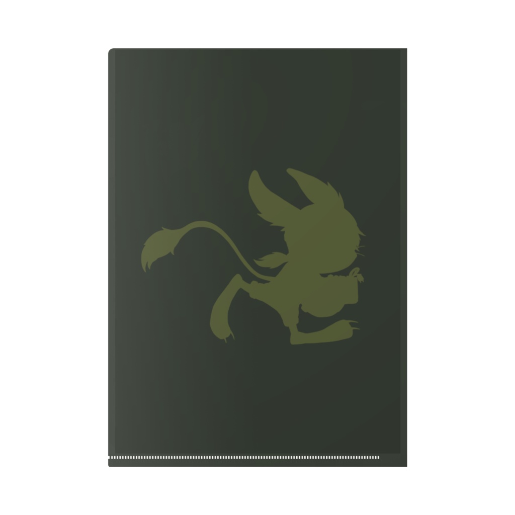 クリアファイル (シルエット・モスグリーン / ネビュラ)