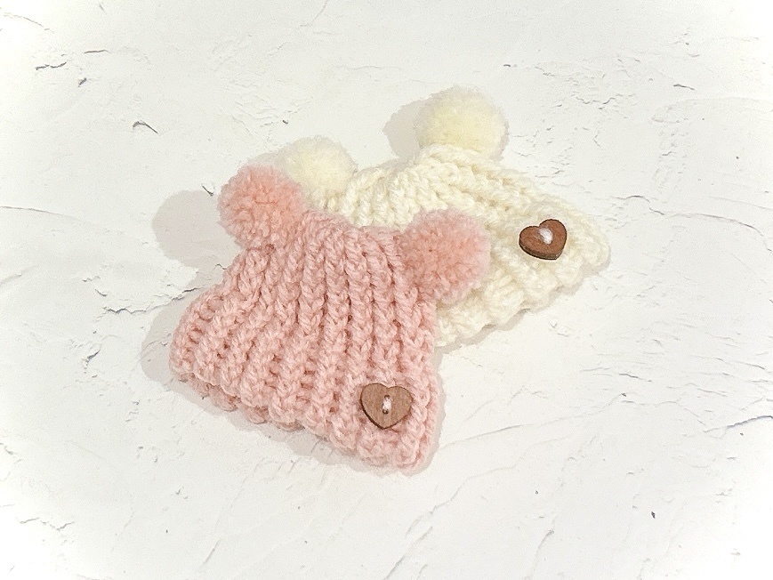 ぬい用ニット帽(くまみみ)