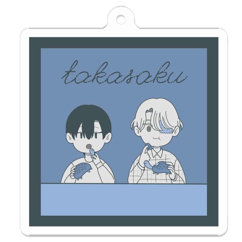 かめパンアクリルキーホルダー(blue)