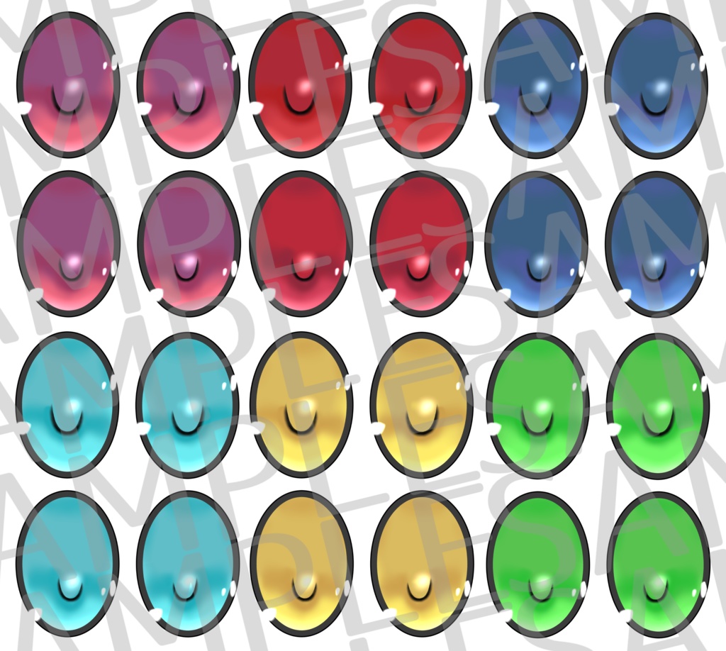 落ち着いた美少女の瞳【改変用瞳テクスチャ ※三白眼用あります!】