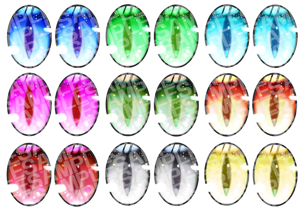 猫少女の瞳【改変用瞳テクスチャ】