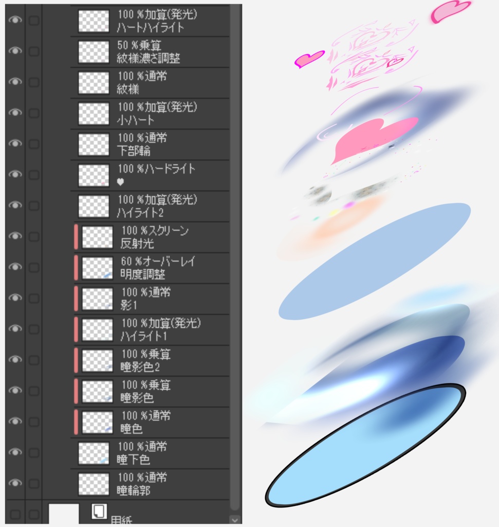 空と少女と淫紋はーと【改変用瞳テクスチャ】