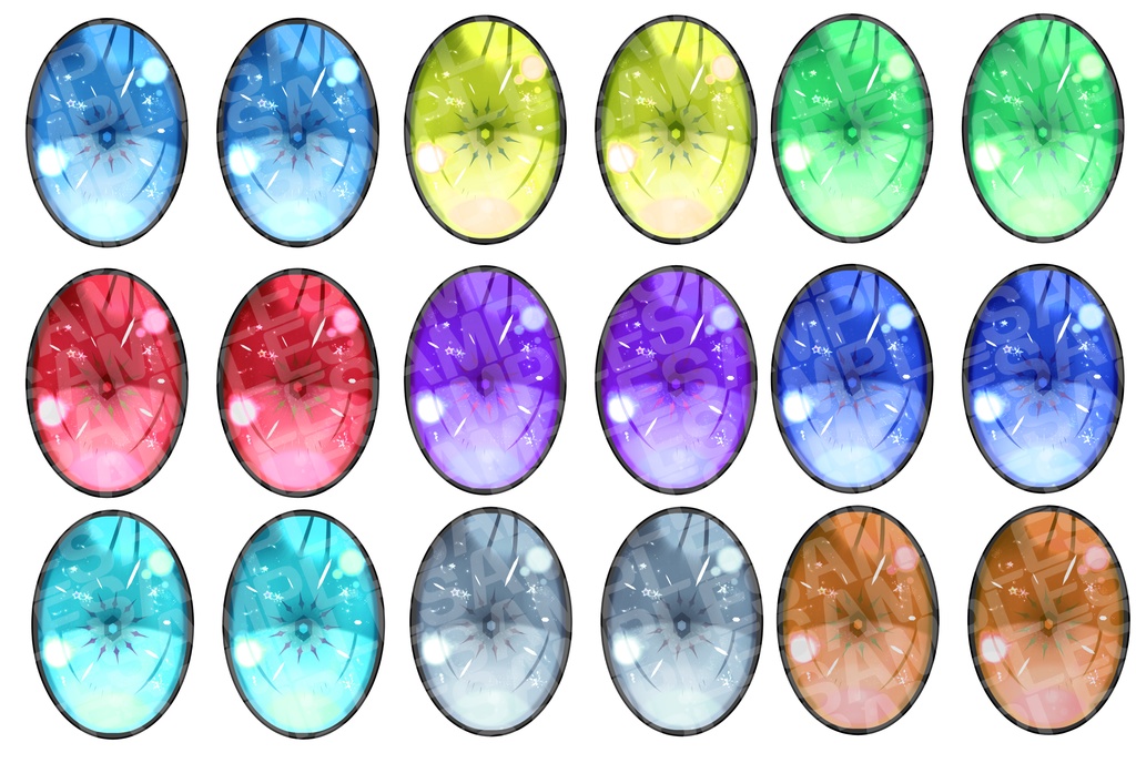 氷雪結晶の瞳【改変用瞳テクスチャ】