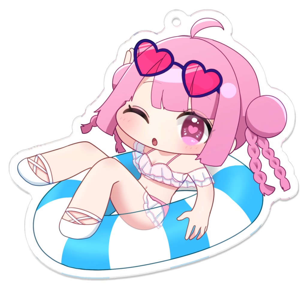 天羽えるSDアクリルキーホルダー✧サマープールVer.