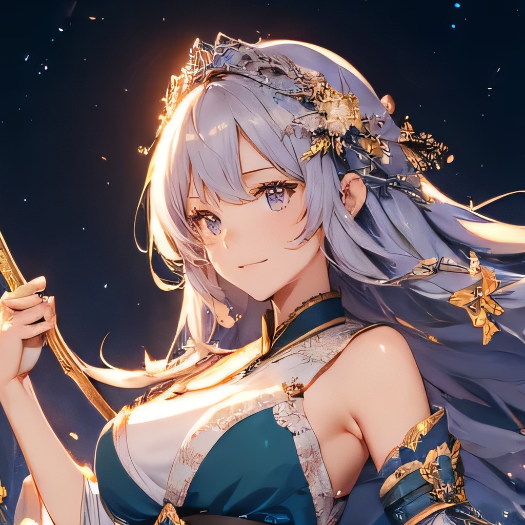 蟹座の女神：星屑がダンスを舞う宇宙<イラスト>