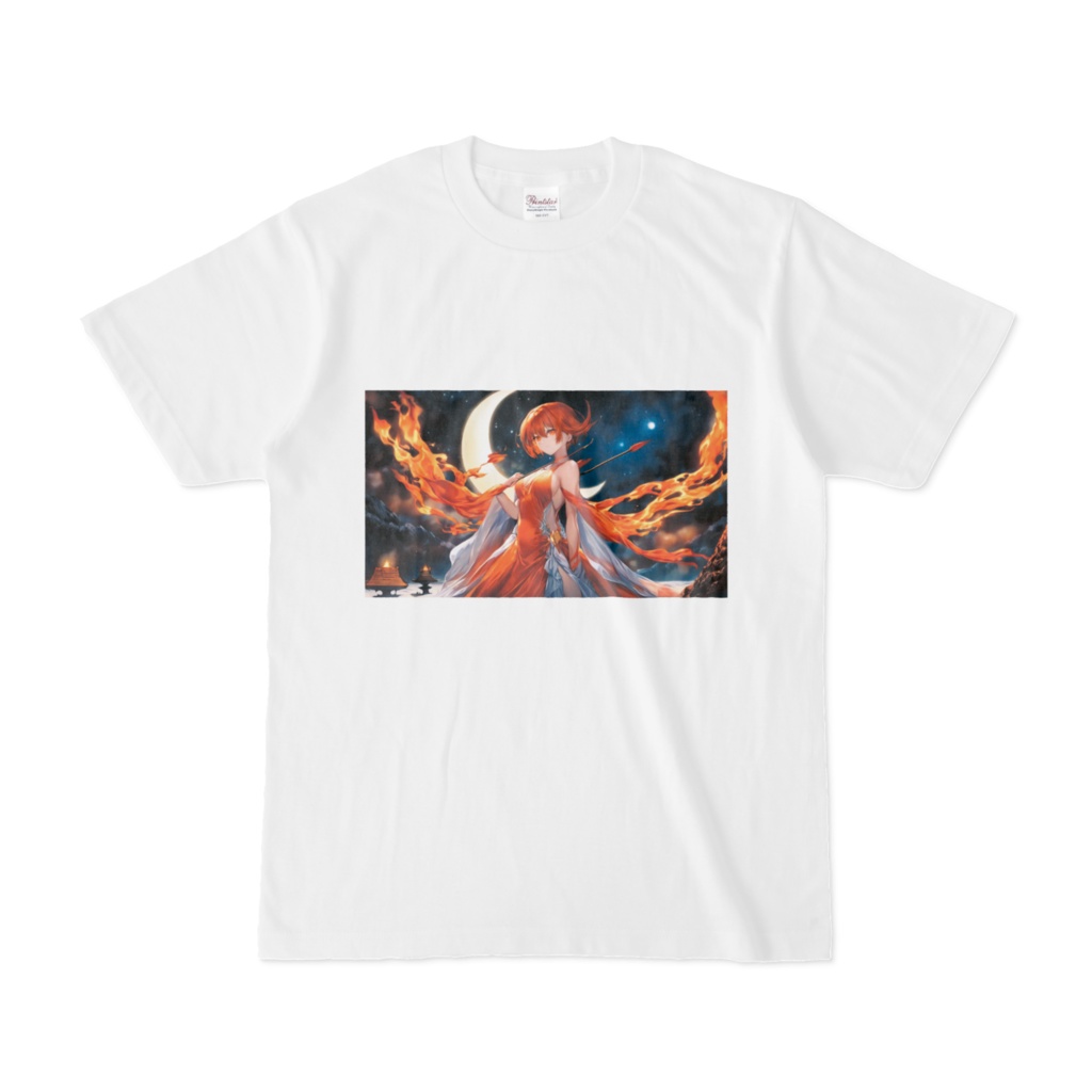 <Tシャツ>射手座の女神:大地に揺らぐ炎をまとって