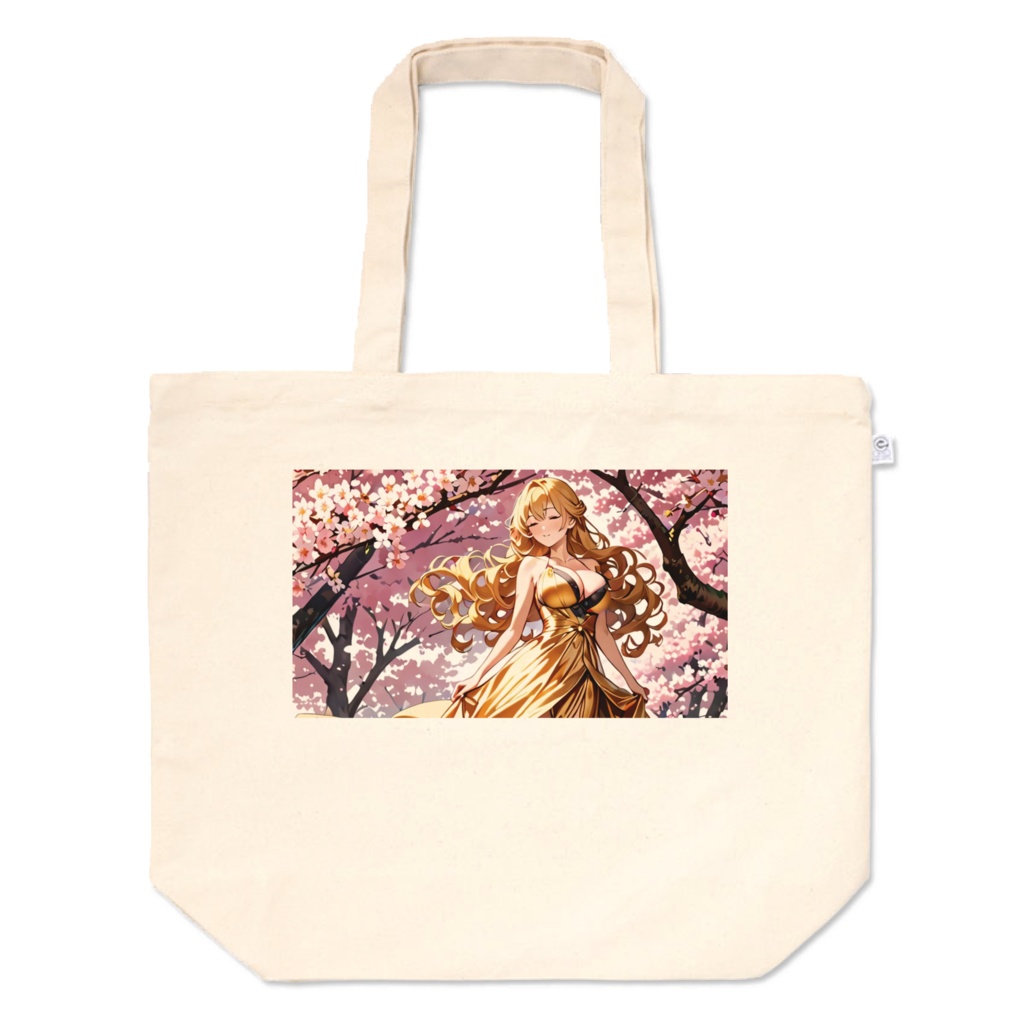 <トートバッグ>獅子座の女神:桜が散ってしまうその前に