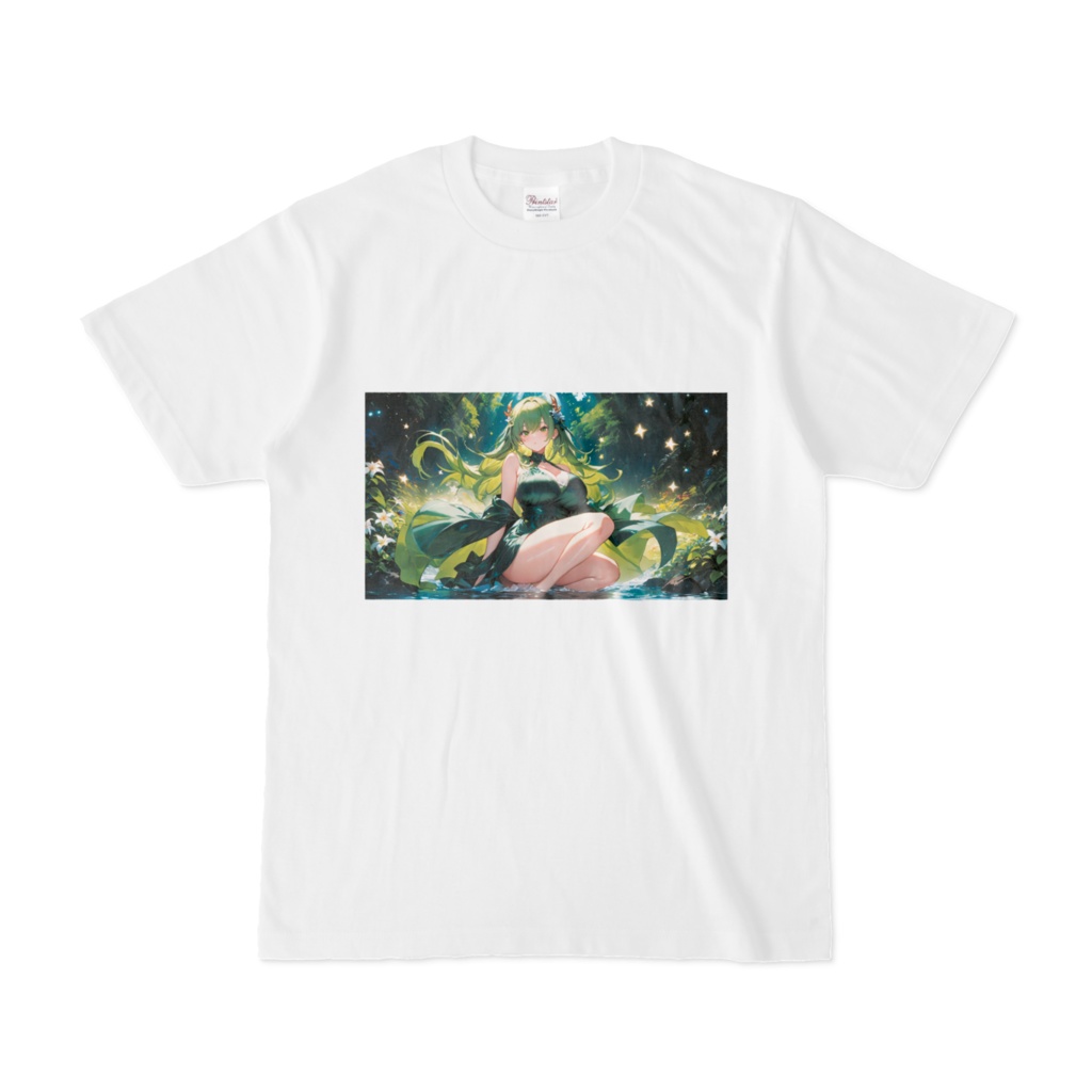 <Tシャツ>蟹座の女神:川面の星と花々とたわむれて