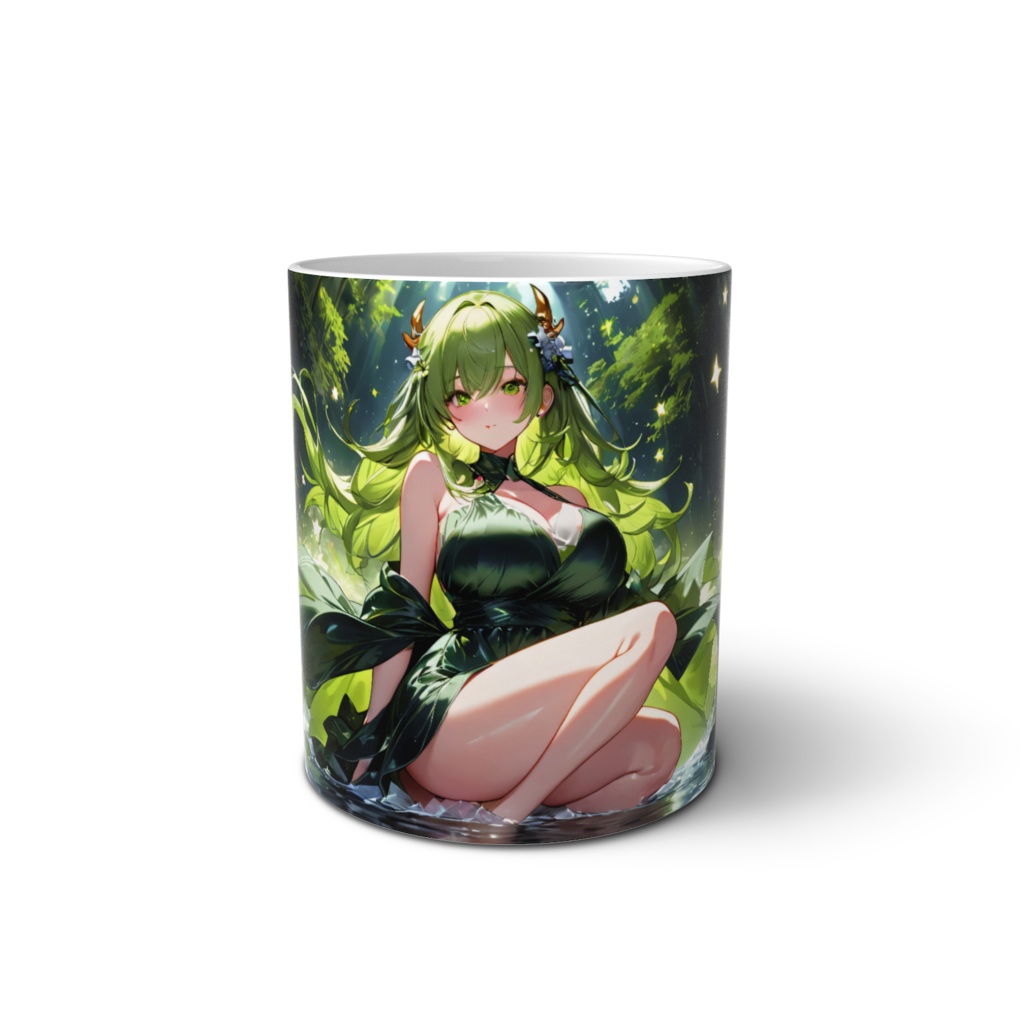 <マグカップ>蟹座の女神:川面の星と花々とたわむれて