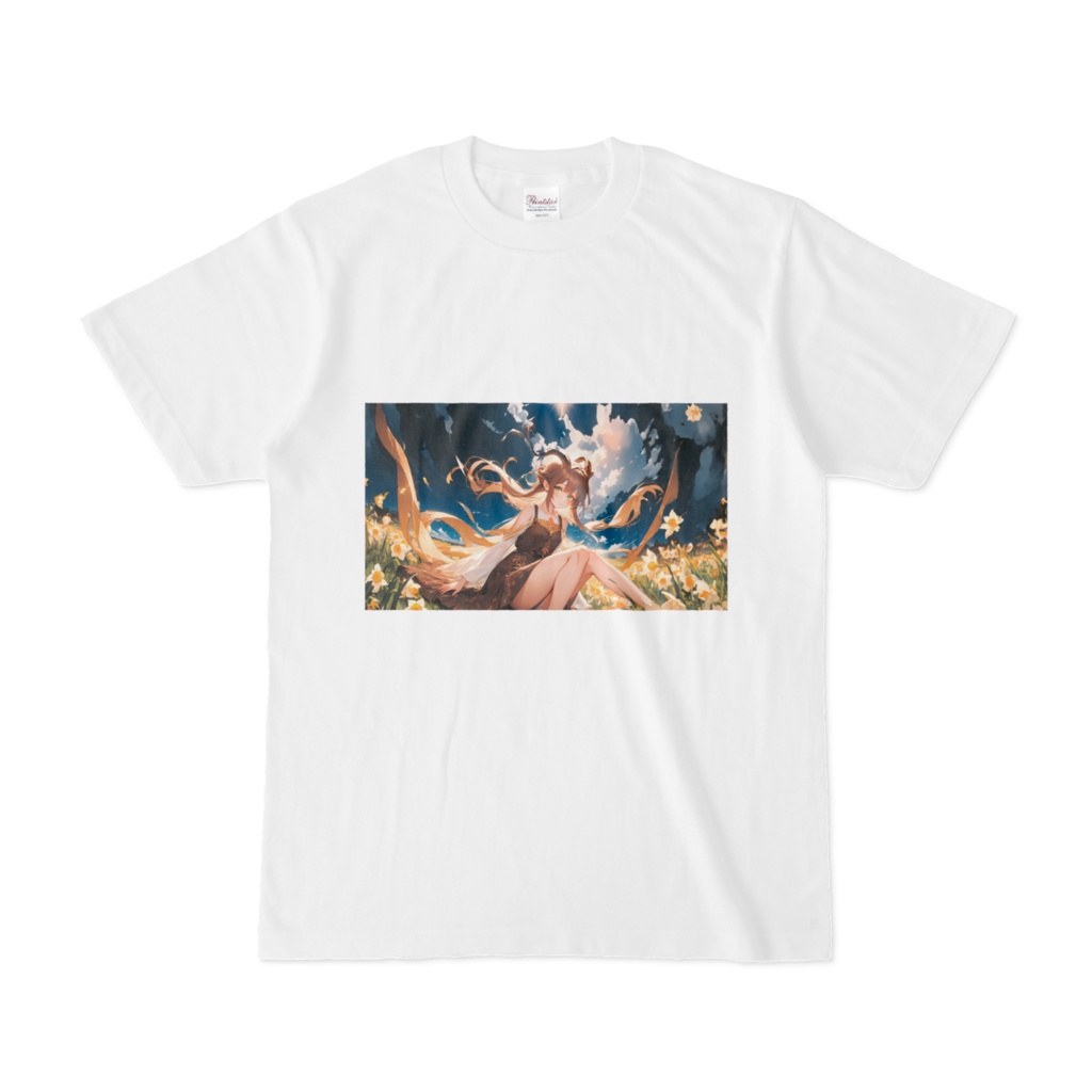 <Tシャツ>山羊座の女神：朝日がのぼる水仙の丘