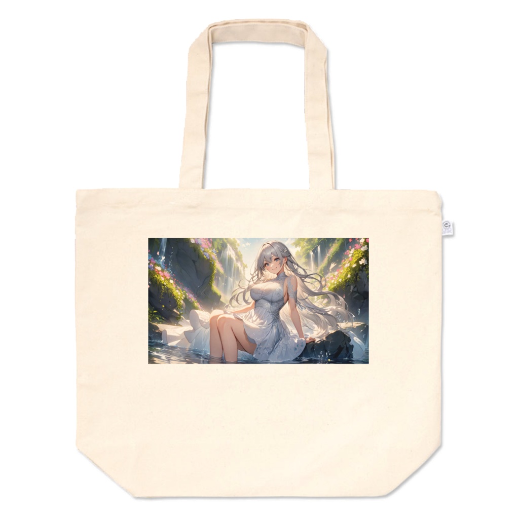 <トートバッグ>水瓶座の女神：渓谷の河音が響く春