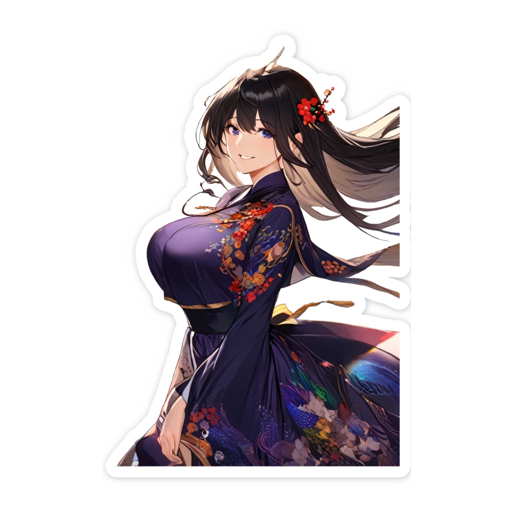 <スマホステッカー>魚座の女神:梅のかほりを初夏へ向けて