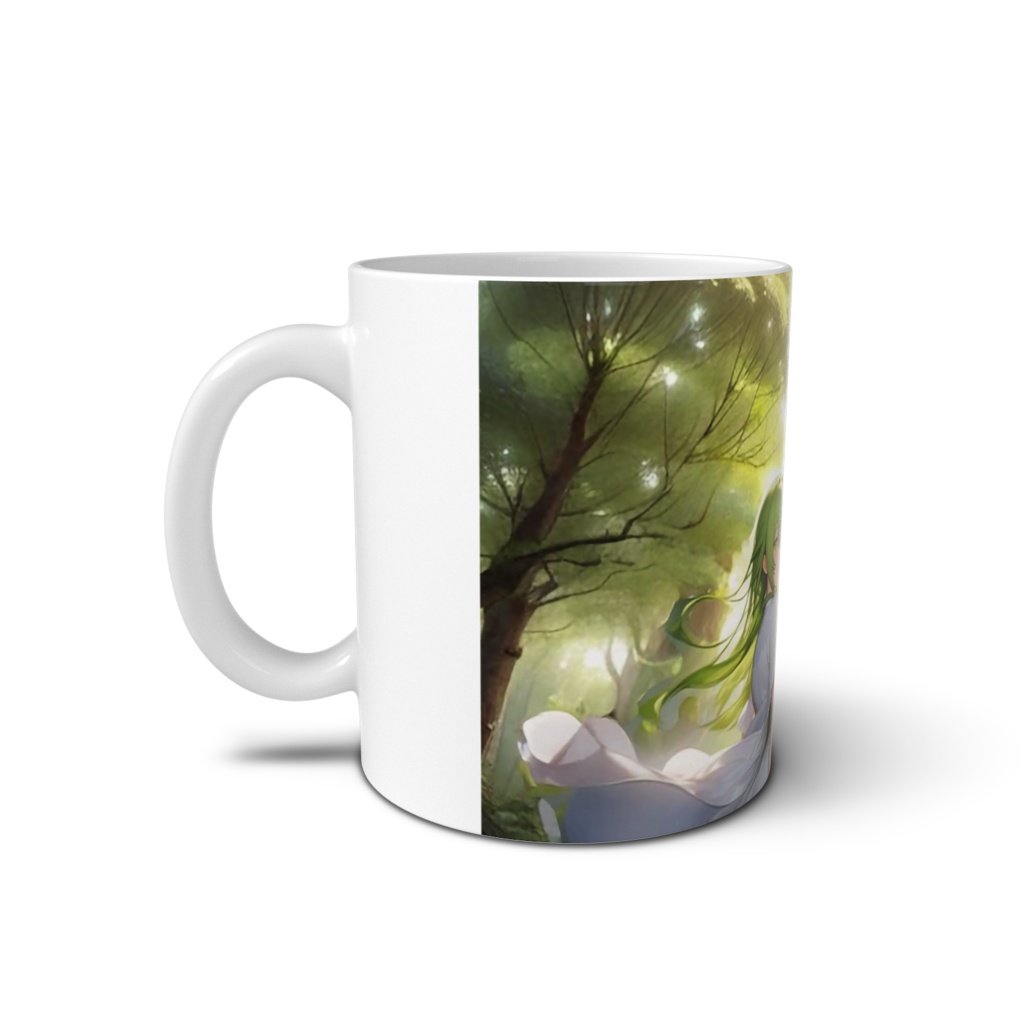 <マグカップ>双子座の女神:この緑と光を忘れないで