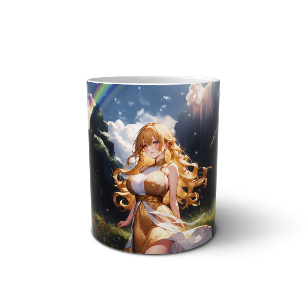 <マグカップ>獅子座の女神：雨あがりの虹は突然に