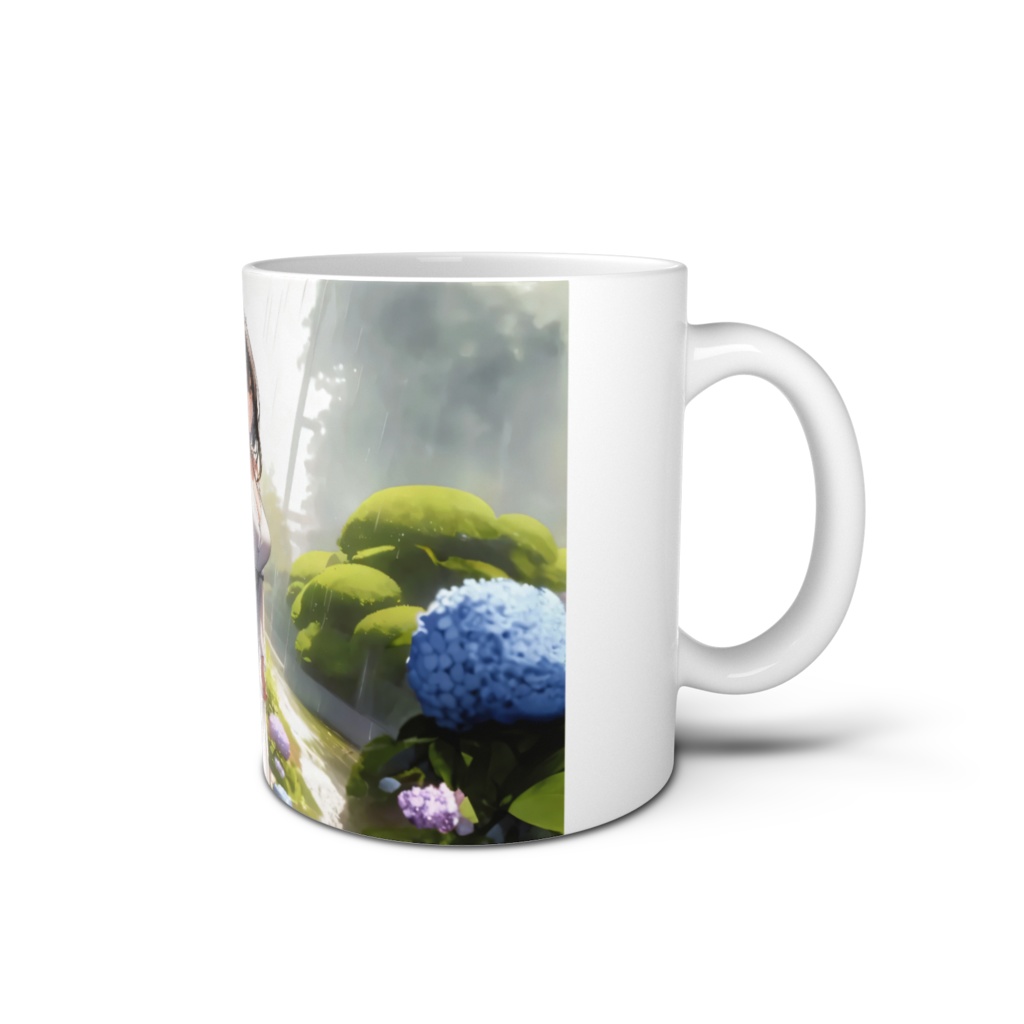 <マグカップ>乙女座の女神:紫陽花の咲く庭で君は