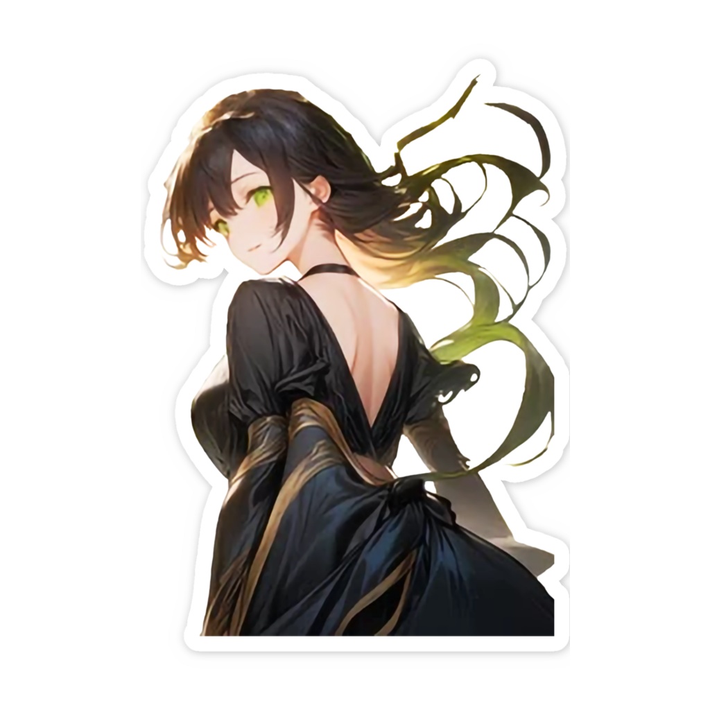 <スマホステッカー>双子座の女神:この緑と光を忘れないで(姉)