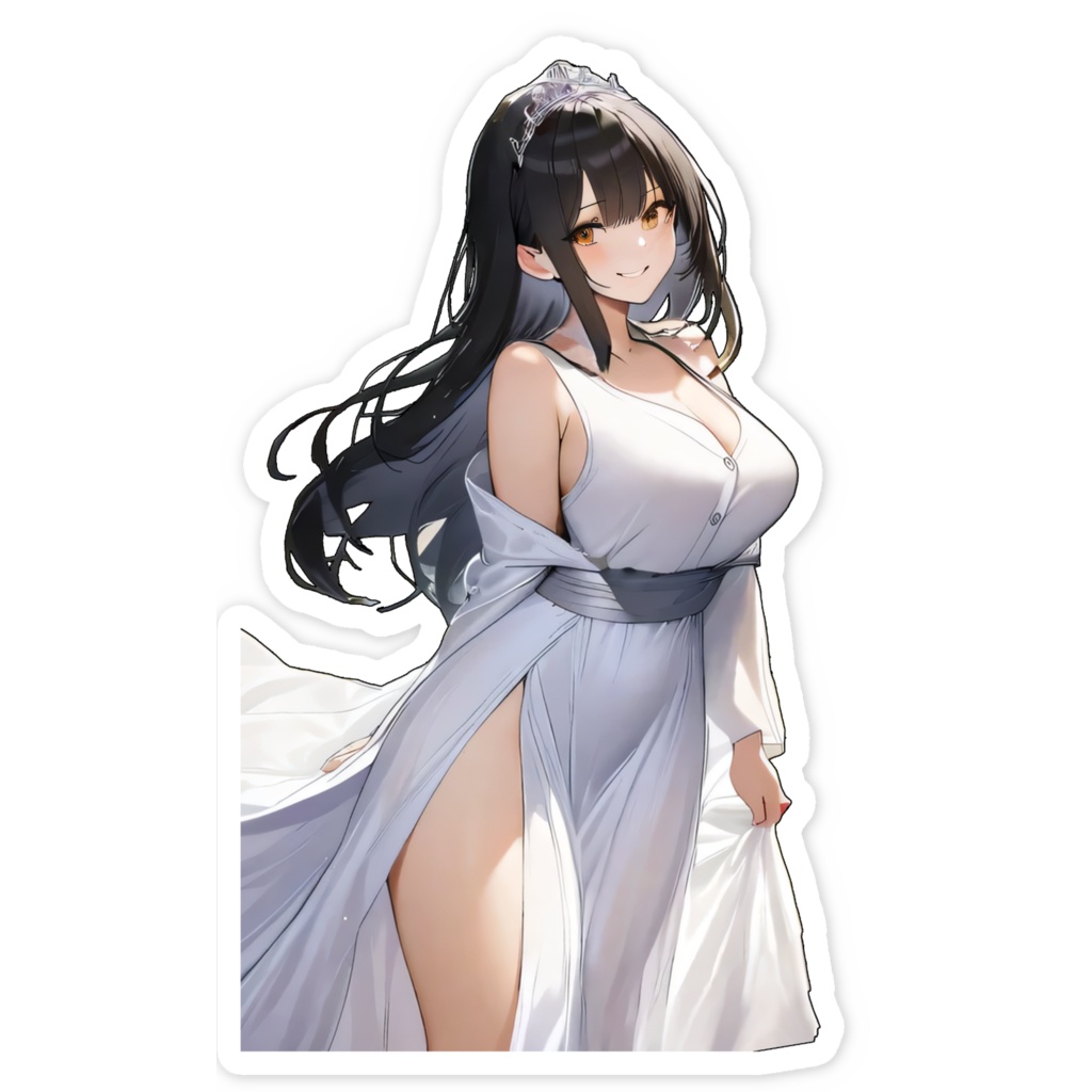 <スマホステッカー>乙女座の女神:紫陽花の咲く庭で君は