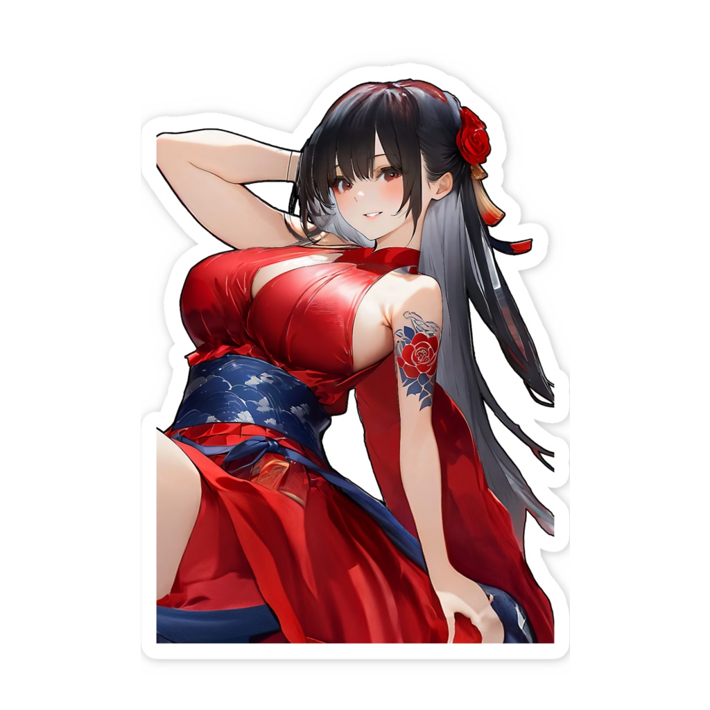 <スマホステッカー>蠍座の女神:ふたりだけの秘密の砂浜