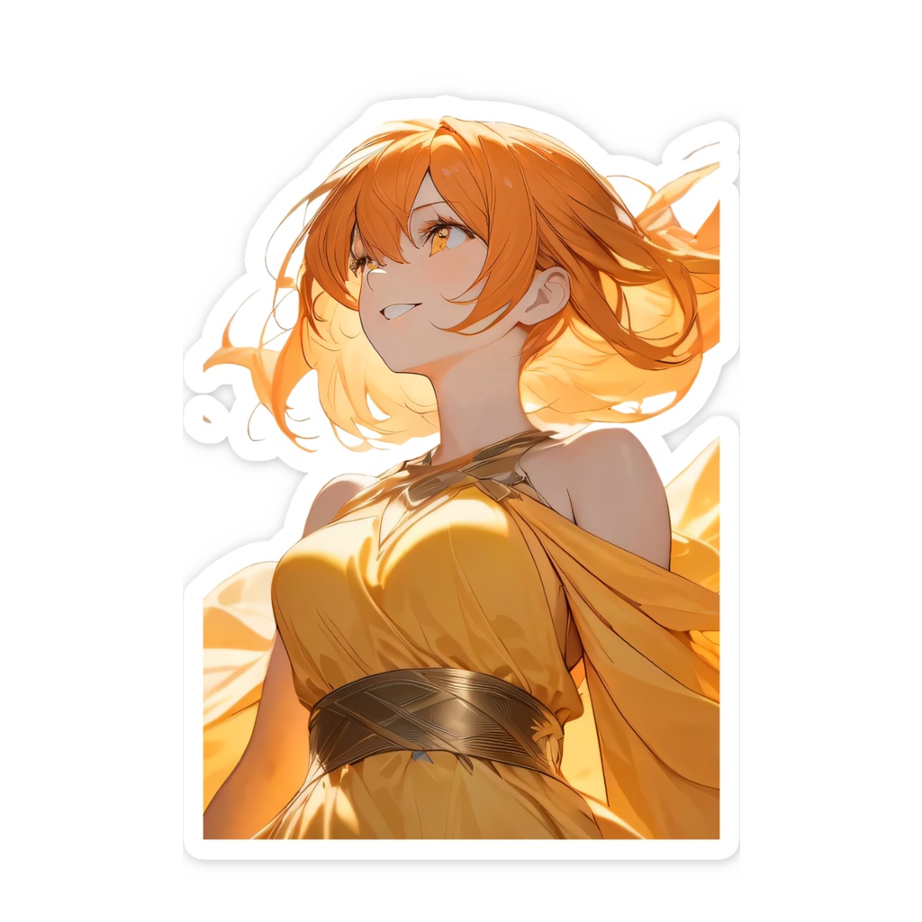 <スマホステッカー>射手座の女神:雨あがりの日差しに触れたらなら