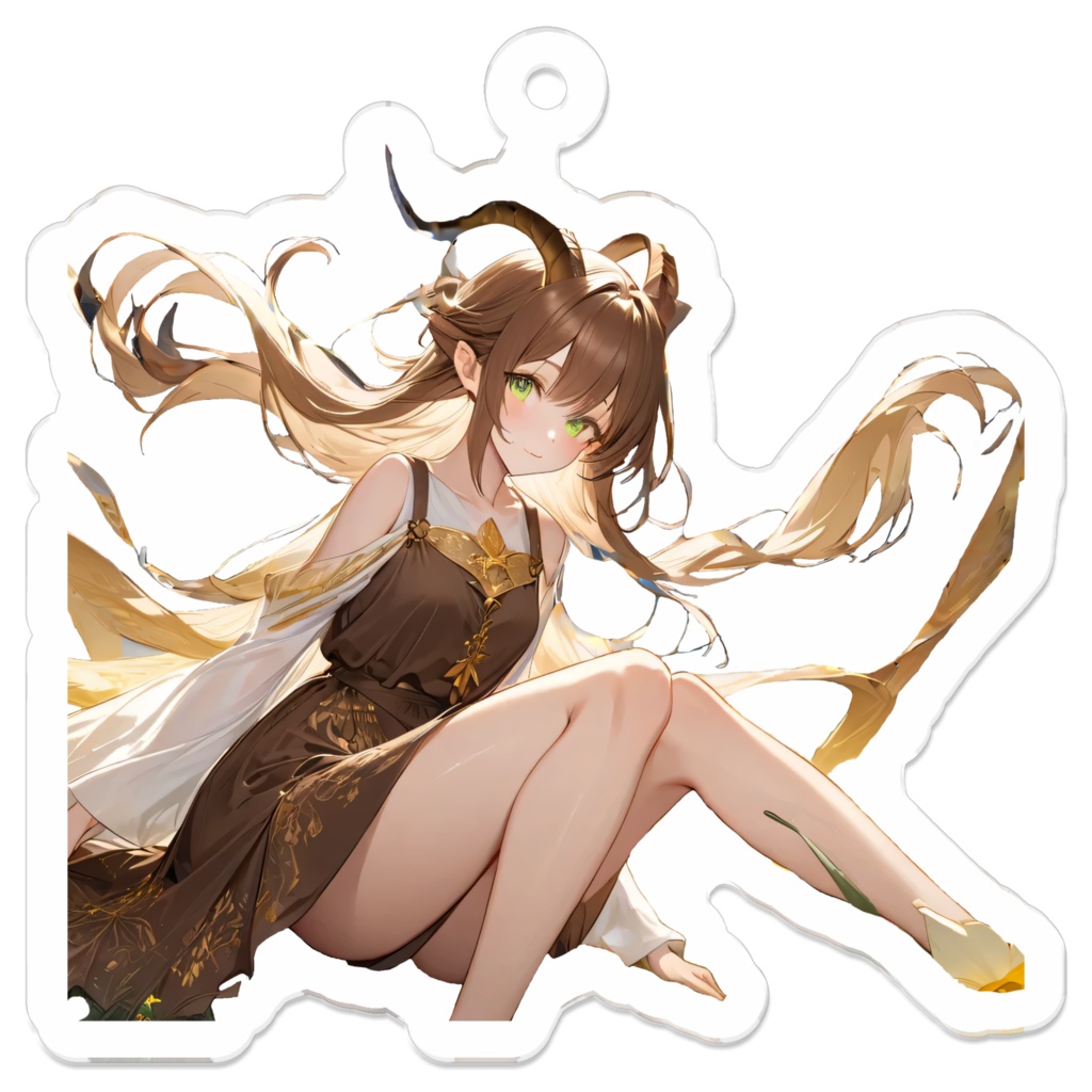 <アクリルキーホルダー>山羊座の女神：朝日がのぼる水仙の丘