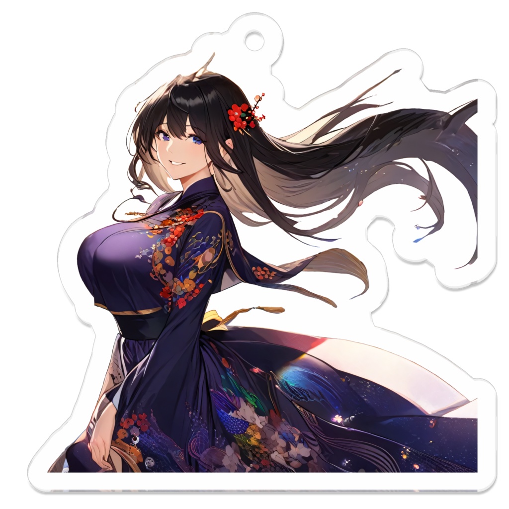 <アクリルキーホルダー>魚座の女神:梅のかほりを初夏へ向けて