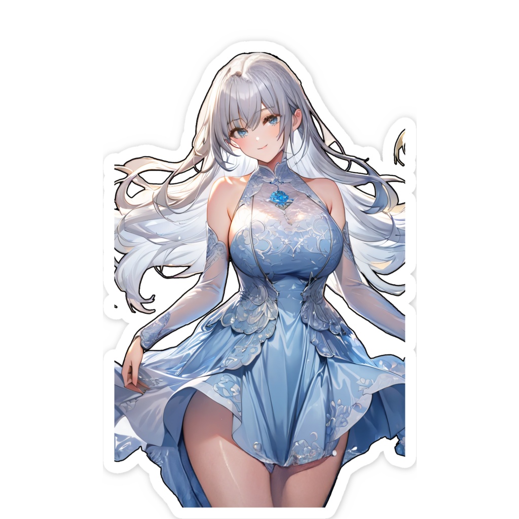 <スマホステッカー>水瓶座の女神:暁の霞がゆるやかに晴れれば