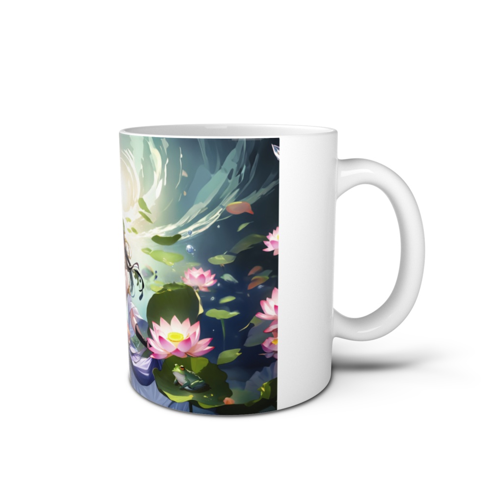 <マグカップ>魚座の女神:蓮の上の世界で微笑みを