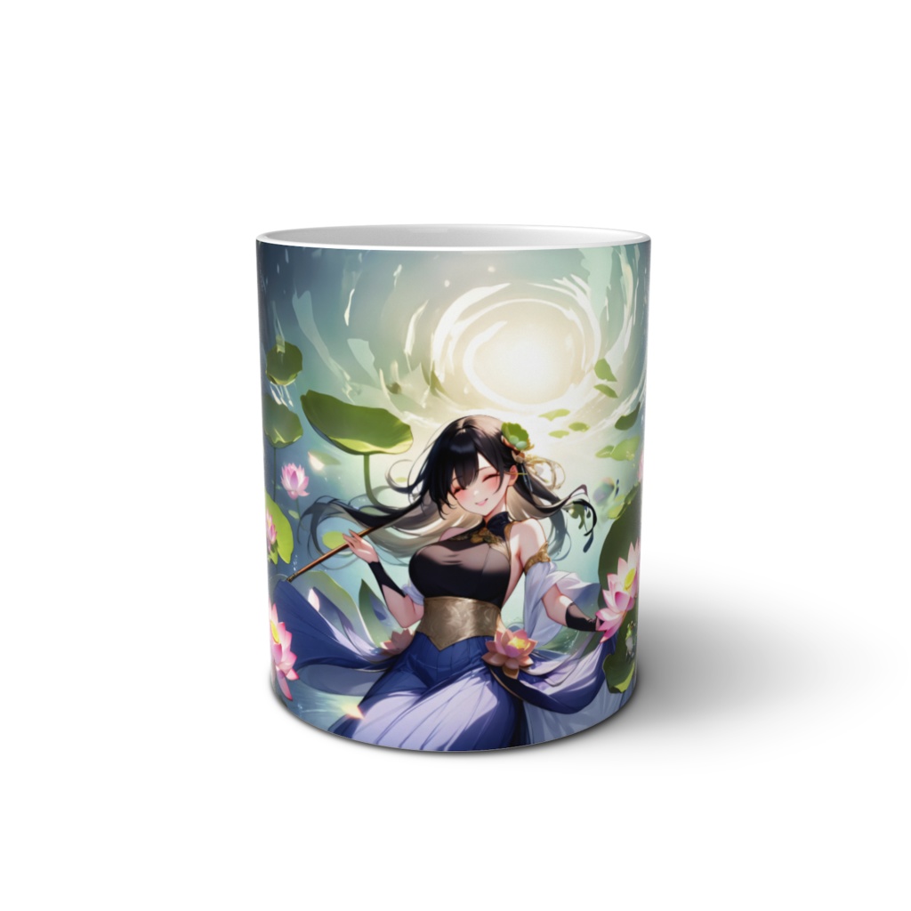 <マグカップ>魚座の女神：蓮の上の世界で微笑みを
