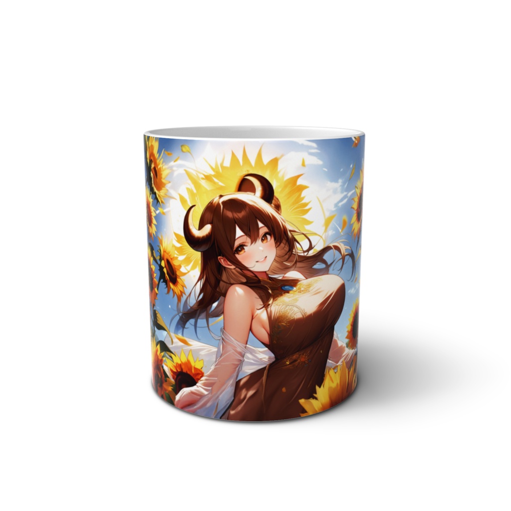 <マグカップ>牡牛座の女神：いつもあなたはひまわりのように