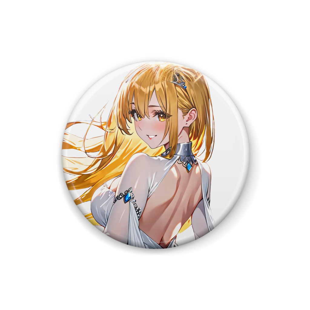 <缶バッジ>天秤座の女神：チューリップ畑で私を見つけて