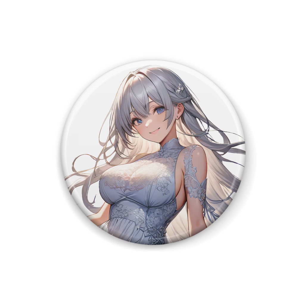 <缶バッジ>水瓶座の女神:渓谷の河音が響く春