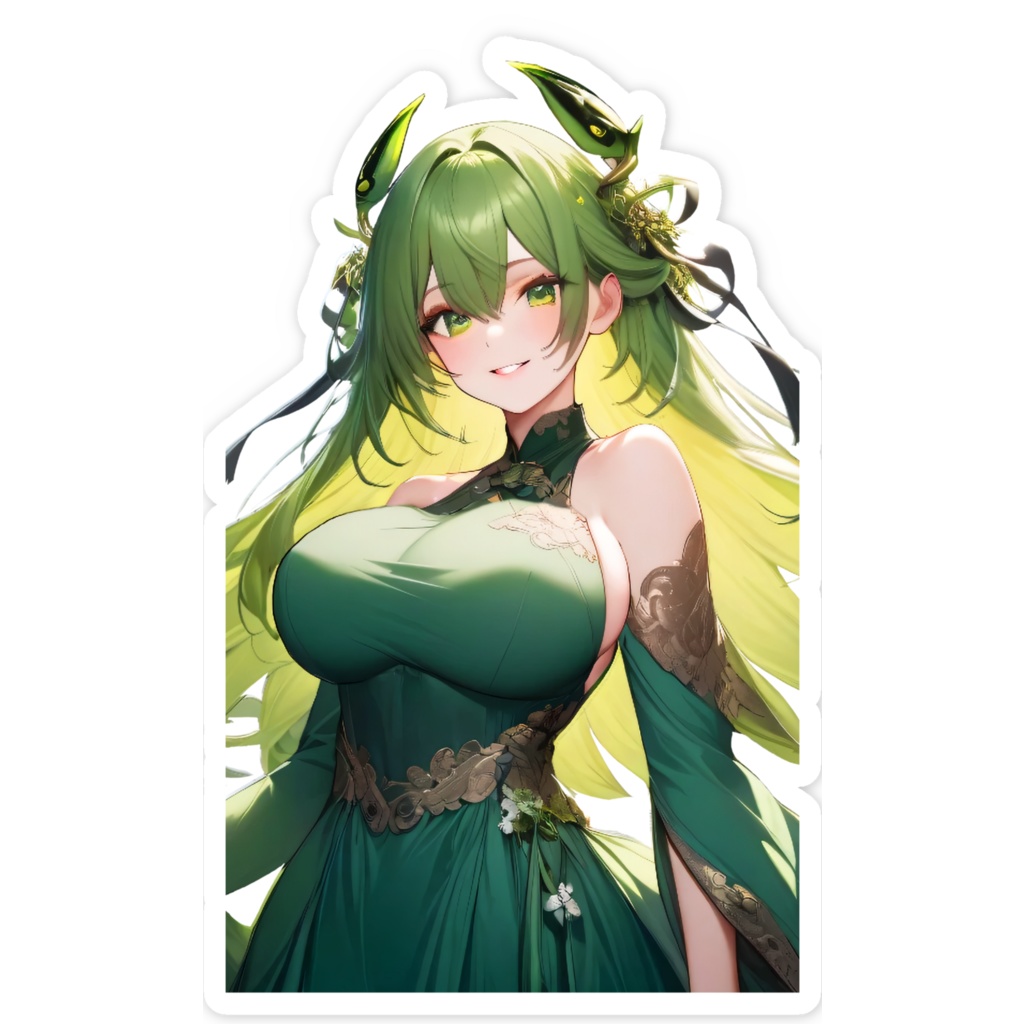 <スマホステッカー>蟹座の女神:渓流に流れる君との時間