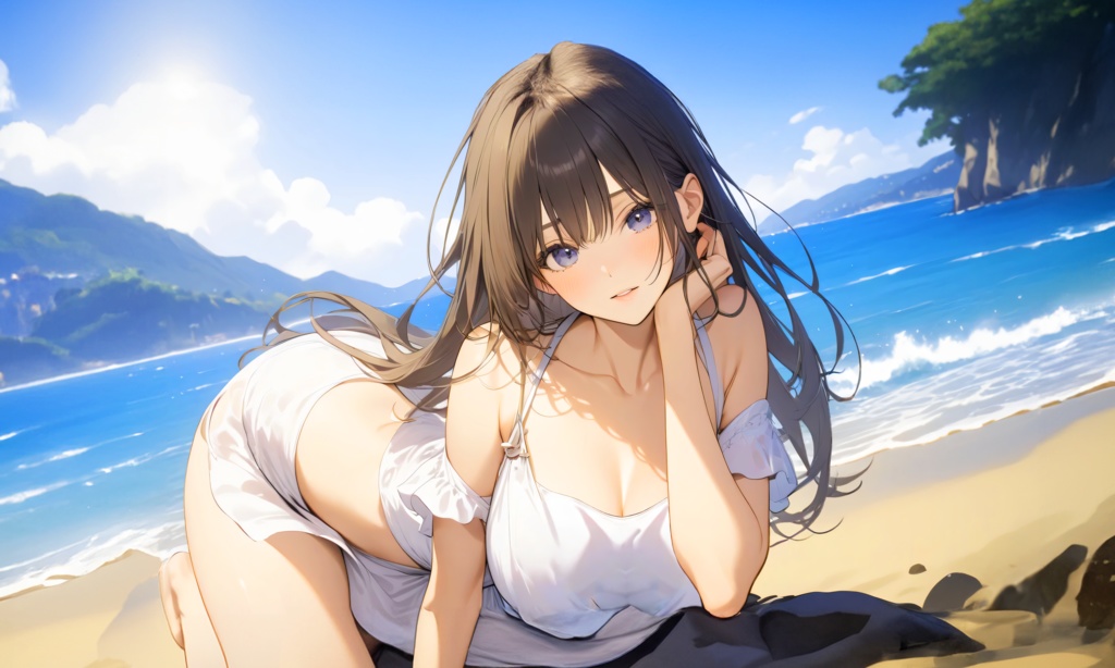 <イラスト>乙女座の女神：波打ち際の君は何思う