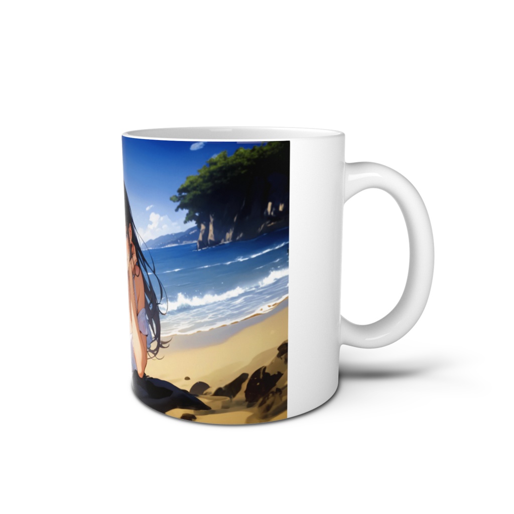 <マグカップ>乙女座の女神:波打ち際の君は何思う