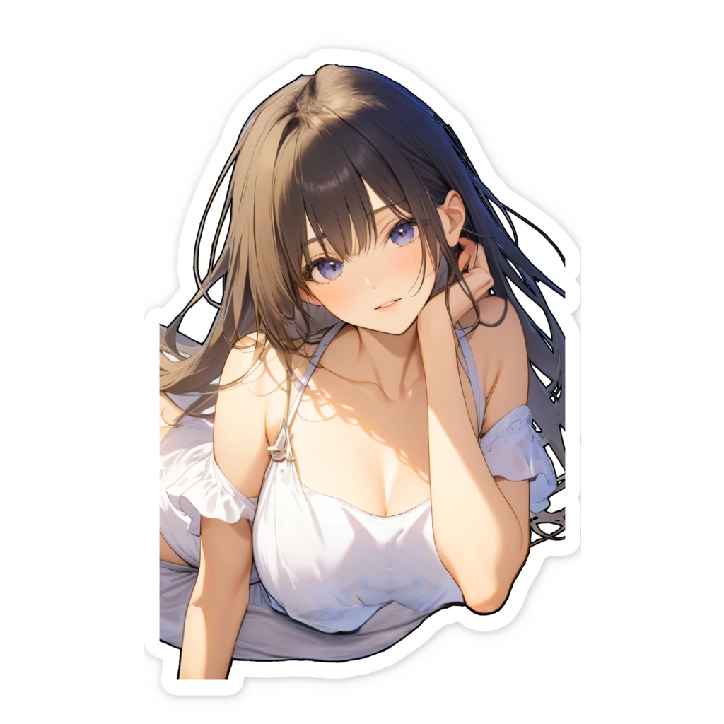 <スマホステッカー>乙女座の女神:波打ち際の君は何思う