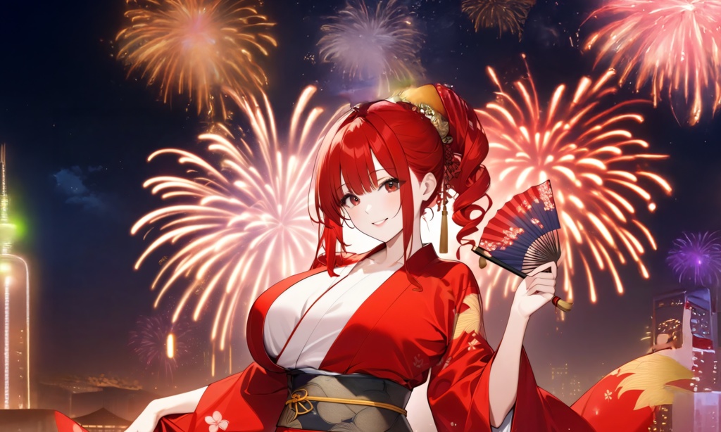 <イラスト>蠍座の女神：夜空に咲く花火よりも君が