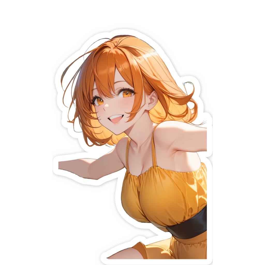 <スマホステッカー>射手座の女神:ドライブでご機嫌な夏の海へ