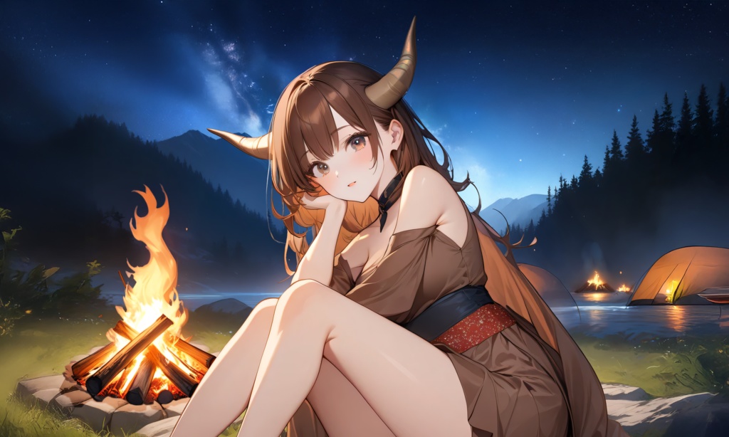 <イラスト>山羊座の女神：忘れない真夏の夜の記憶