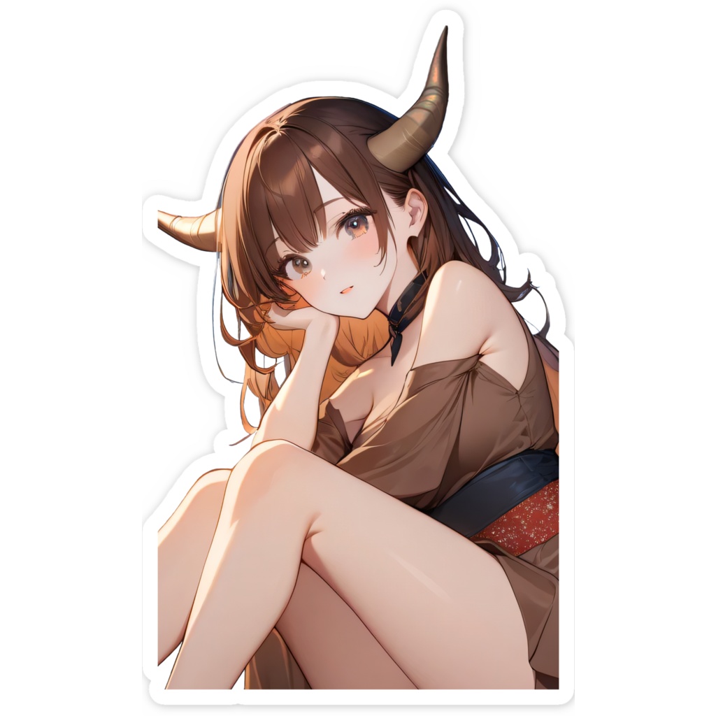 <スマホステッカー>山羊座の女神:忘れない真夏の夜の記憶