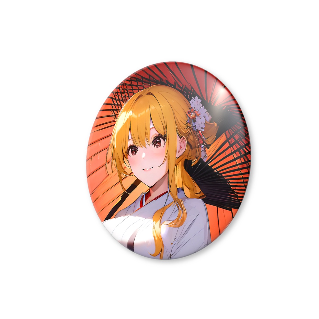 <缶バッジ>天秤座の女神:小雨降る京都にて