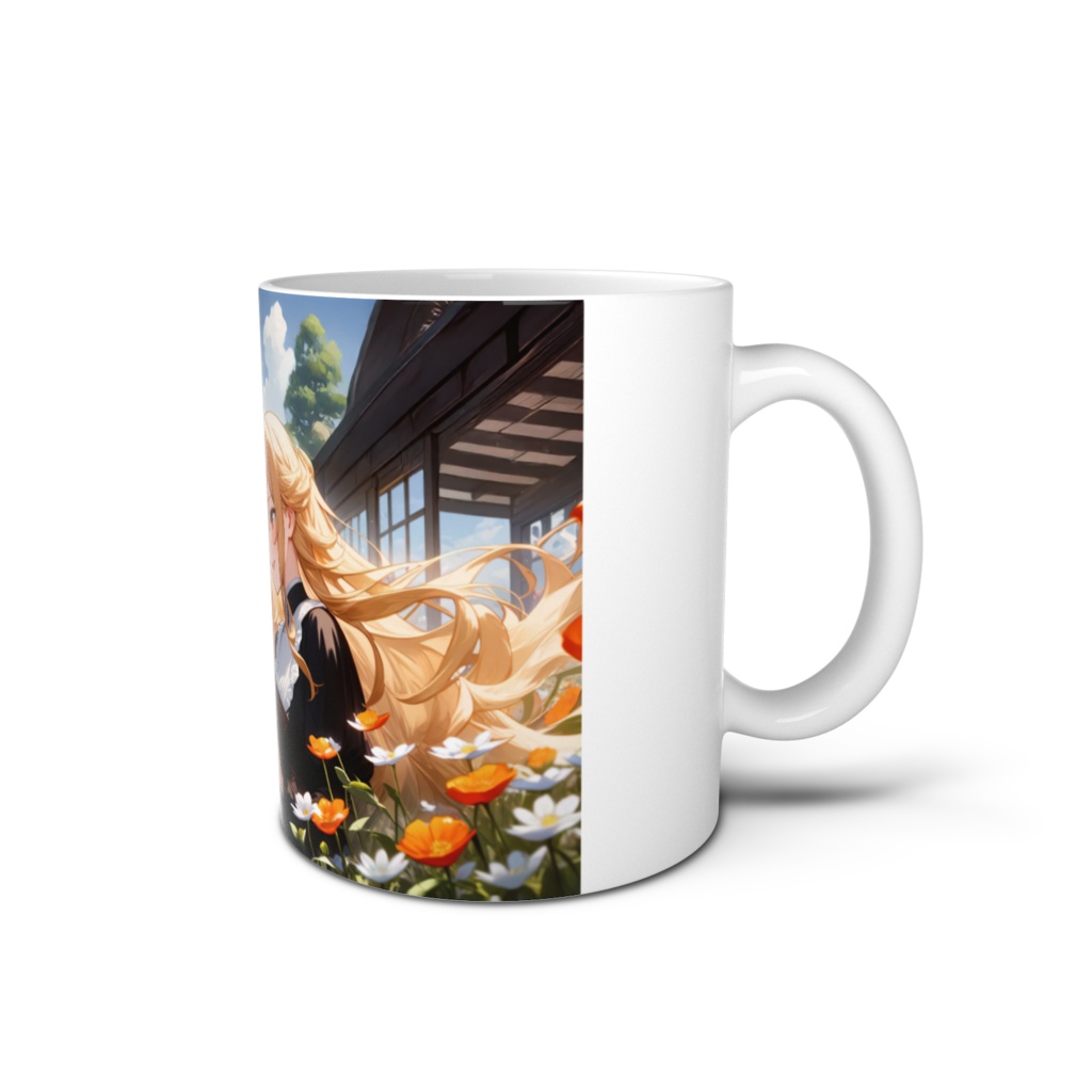 <マグカップ>双子座の女神:小春日和の中で読書の時間です