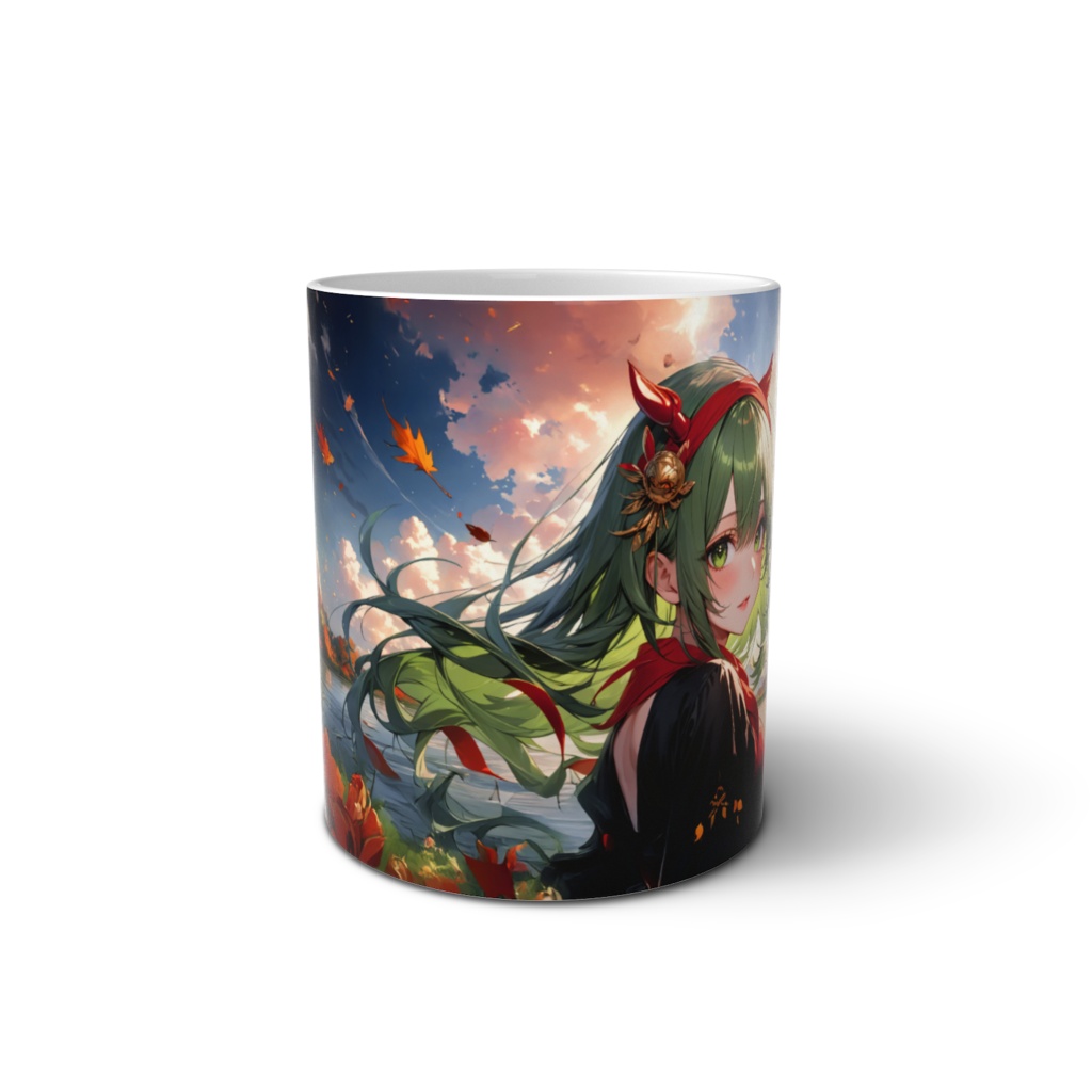 <マグカップ>蟹座の女神:湖畔に舞う枯れ葉に抱かれて