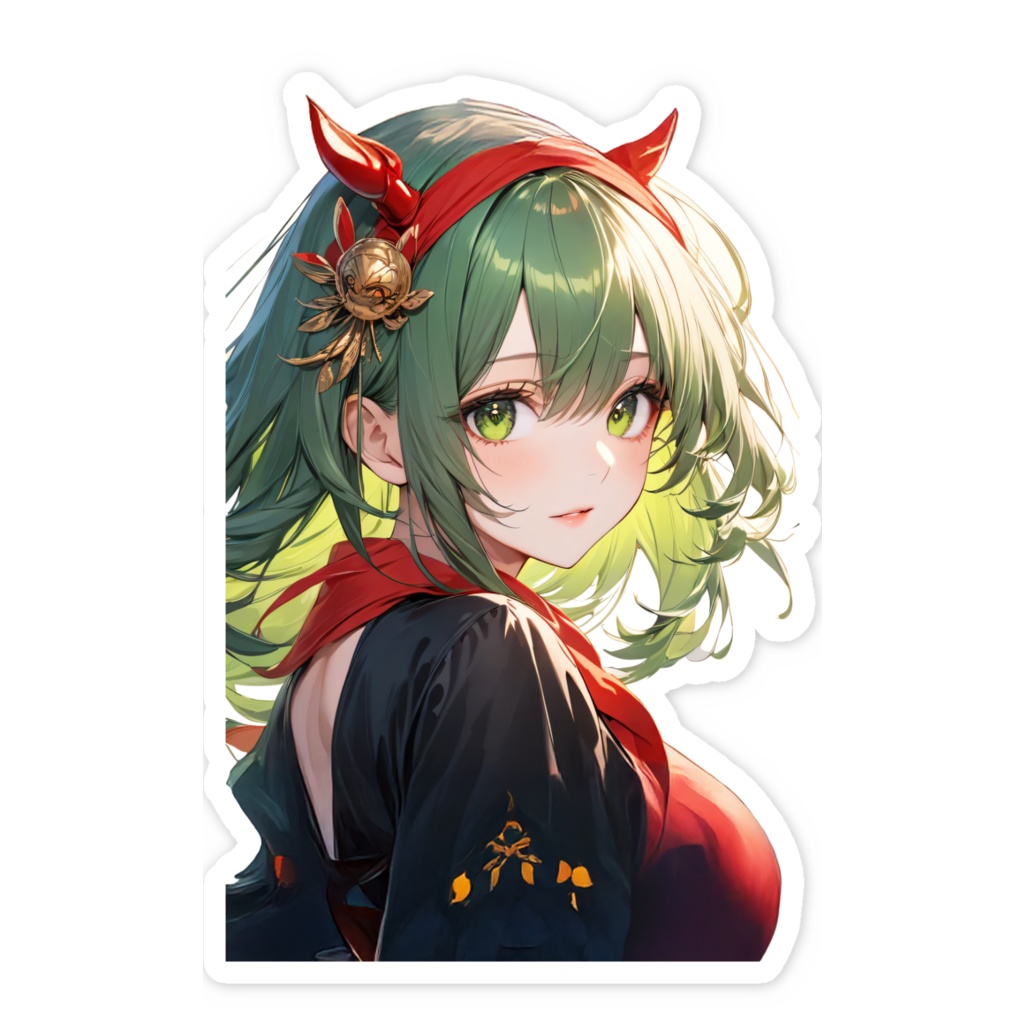 <スマホステッカー>蟹座の女神:湖畔に舞う枯れ葉に抱かれて