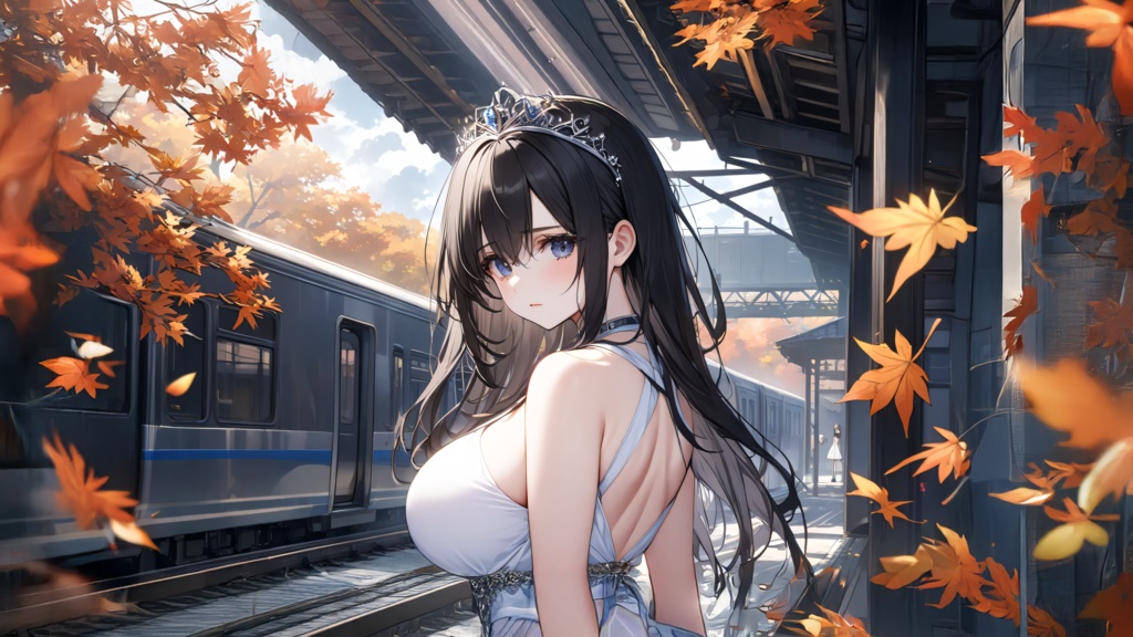 <イラスト>乙女座の女神:駅のホームに吹く秋風は悲しげで